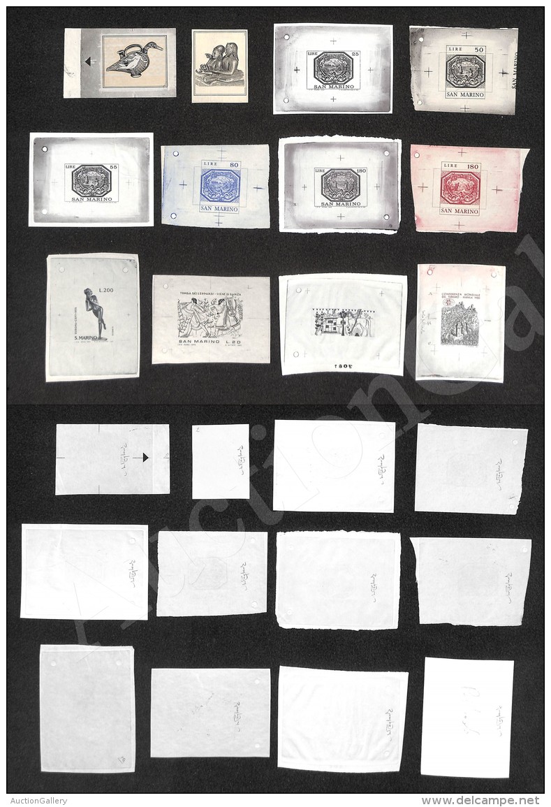 1971/1980 - Prove Di Conio - 12 Prove Del Periodo - Bellissimo Insieme - Raro - Cert. Diena + Cert. Raybaudi - Andere & Zonder Classificatie