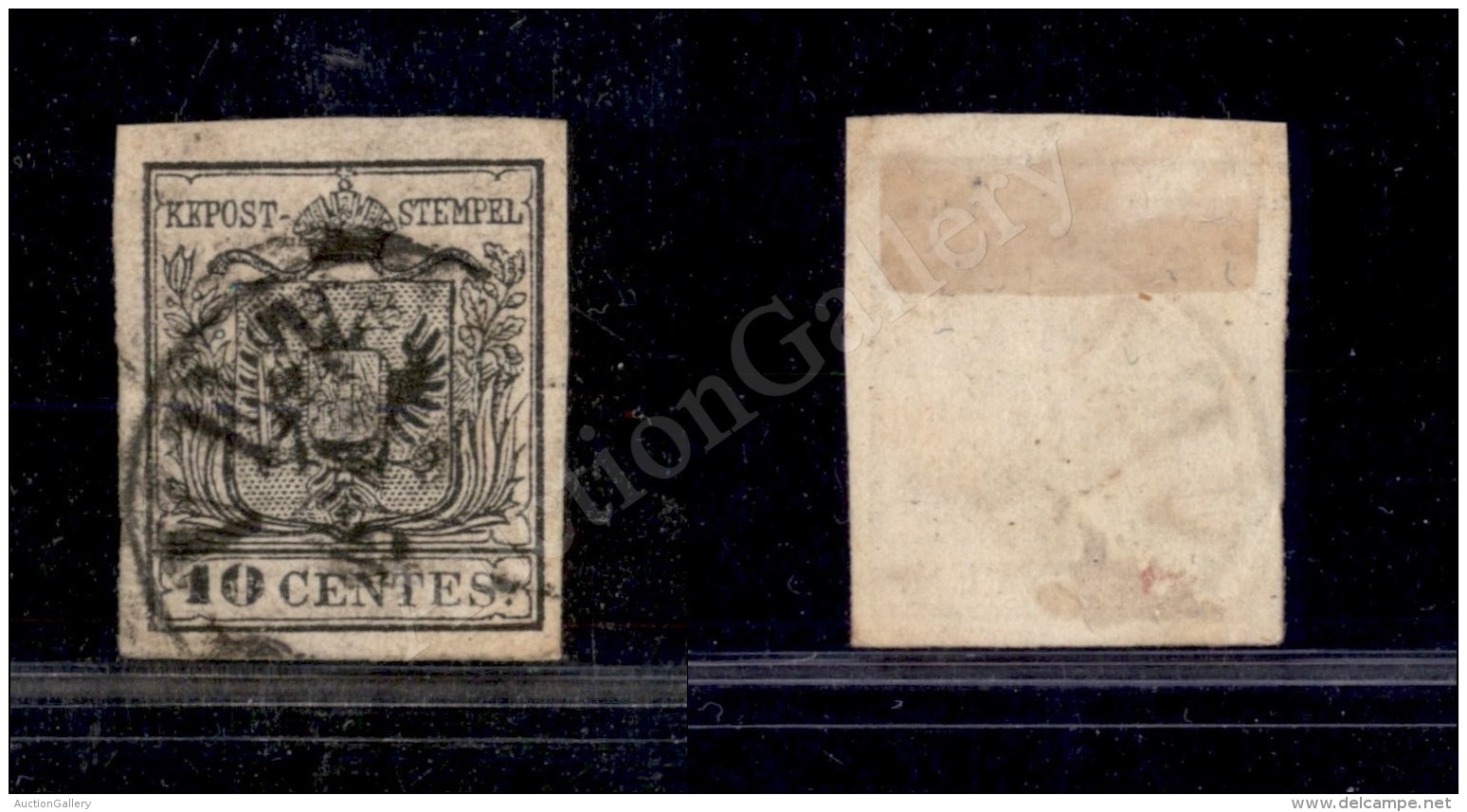 1857 - 10 Cent (19) Carta A Macchina - Ottimi Margini - Diena (700) - Andere & Zonder Classificatie