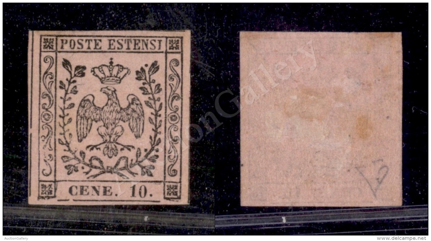 1854 - 10 Cent (9a) - Errore CENE - Nuovo Con Gomma - Molto Bello - Cert. Diena (2.750) - Autres & Non Classés