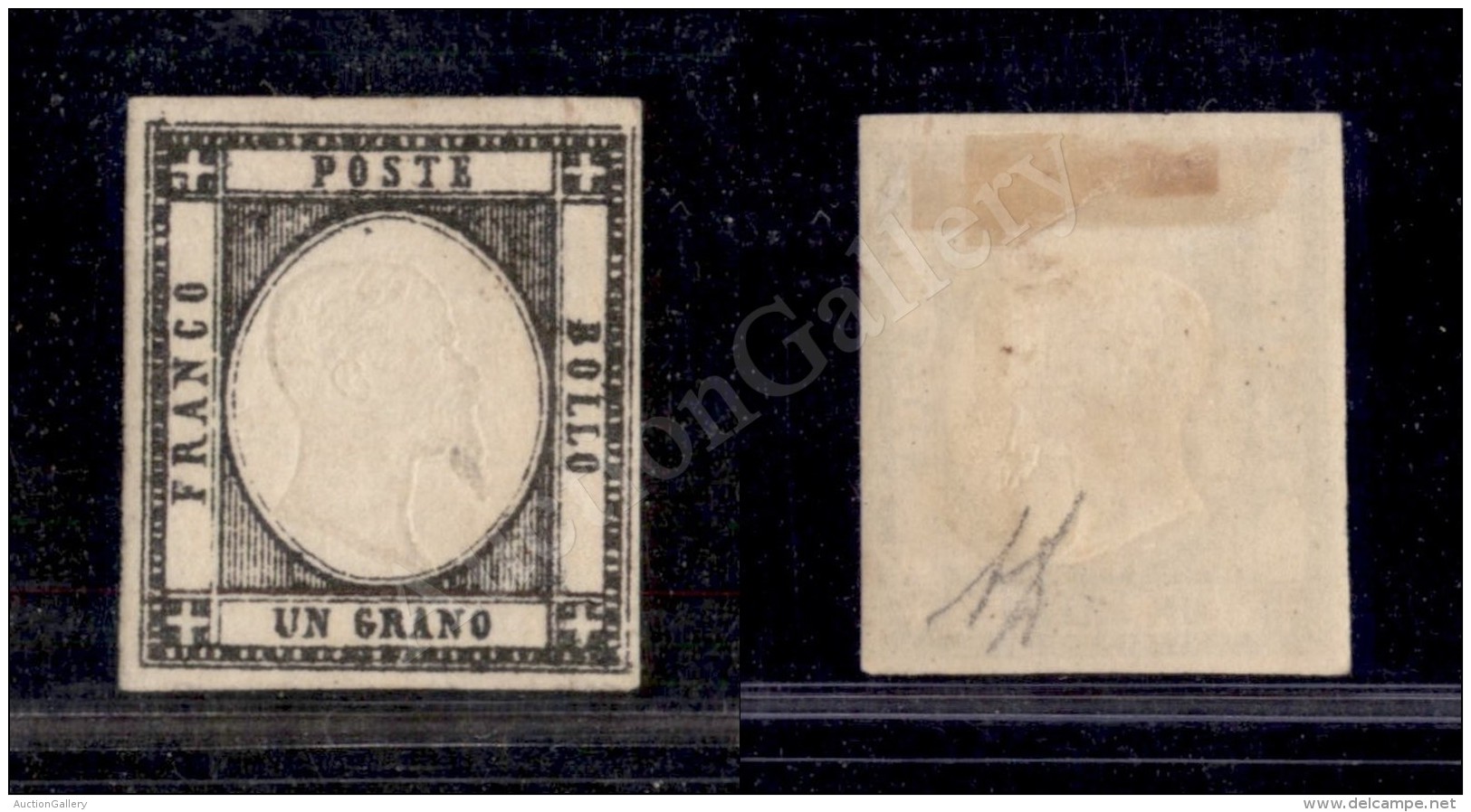 1861 - 1 Grano Nero Carbone (19c) Nuovo Con Gomma - Diena (700) - Other & Unclassified