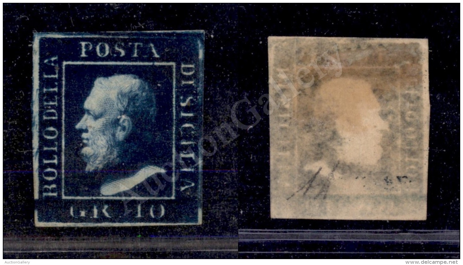 1859 - 10 Grana Indaco (12b) Nuovo Con Gomma - Molto Bello - Diena (1.650) - Other & Unclassified
