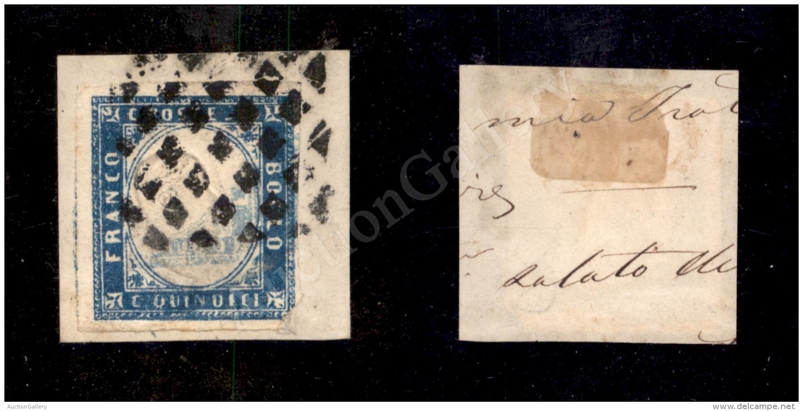 1863 - 15 Cent (11) Parziale Doppia Stampa Speculare Del Riquadro In Basso A Destra - Difettoso In Angolo - Other & Unclassified