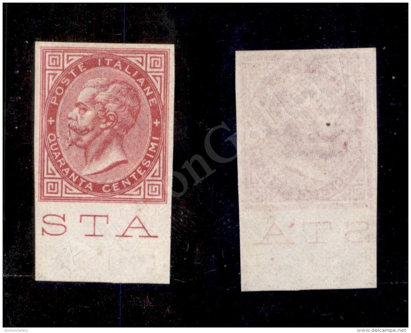 1866 - Prova D&rsquo;Archivio - 40 Cent Torino (P20) Bordo Foglio In Basso - Nuovo Con Gomma Integra - Molto Bello... - Andere & Zonder Classificatie