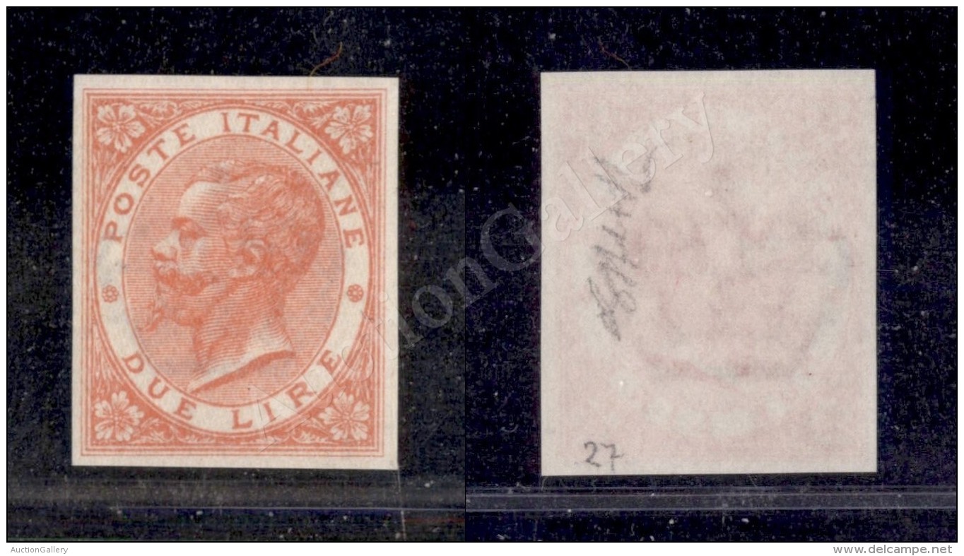 1866 - Prova D&rsquo;Archivio - 2 Lire Torino (P22) Nuovo Con Gomma Integra - Molto Bello - G. Bolaffi (600) - Sonstige & Ohne Zuordnung