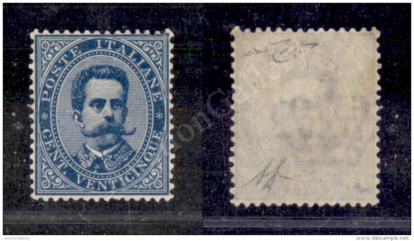1879 - 25 Cent Umberto (40) Nuovo Con Gomma Integra - Ottimamente Centrato - Molto Bello - Cert. Raybaudi (11.250) - Sonstige & Ohne Zuordnung