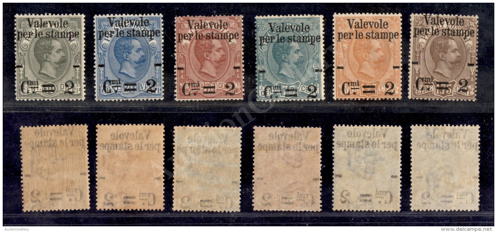 1890 - Valevole Per Stampe (50/56) - Serie Completa - 6 Valori Nuovi Con Gomma Integra - Ben Centrati (990) - Autres & Non Classés