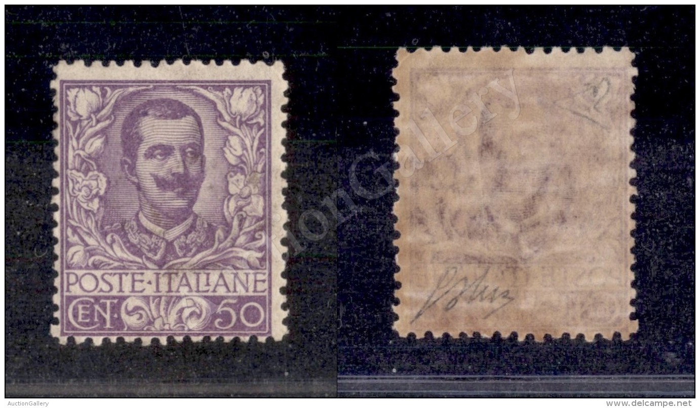 1901 - 50 Cent Floreale (76) Nuovo Con Gomma Integra - Oliva (3.150) - Other & Unclassified