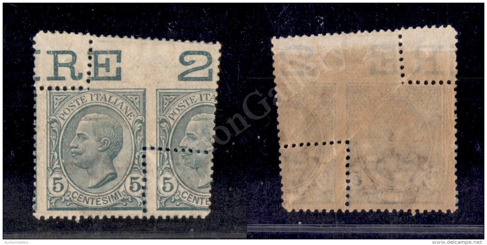 1906 - 5 Cent Leoni (81 Variet&agrave;) Con Dentellatura Spostata - Nuovo Con Gomma Integra - Non Catalogato - Other & Unclassified