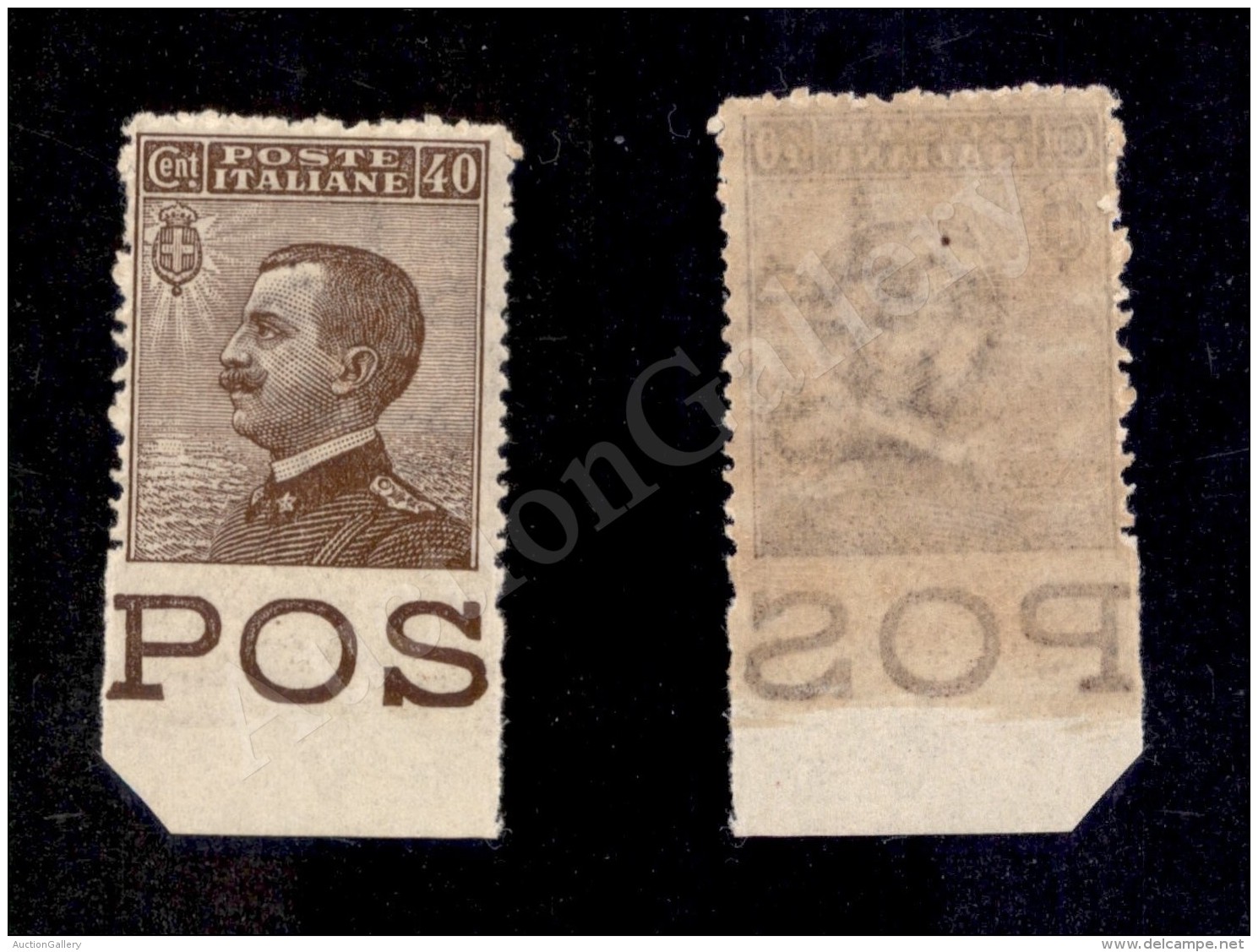 1908 - 40 Cent Michetti (84g) Non Dentellato In Basso - Gomma Integra (375) - Autres & Non Classés