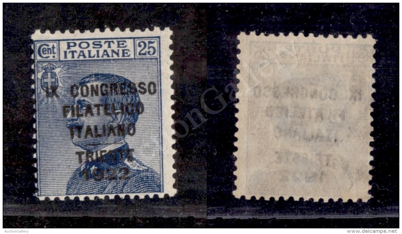 1922 - 25 Cent Congresso (125) Nuovo Con Gomma Integra (750) - Other & Unclassified