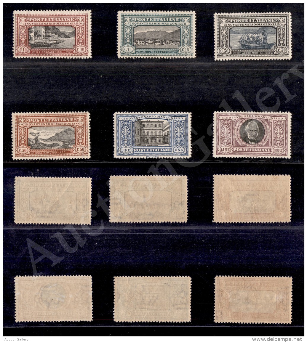 1923 - Manzoni (151/156) - Serie Completa - 6 Valori Nuovi Con Gomma Integra - Ottimamente Centrati (6.500) - Other & Unclassified