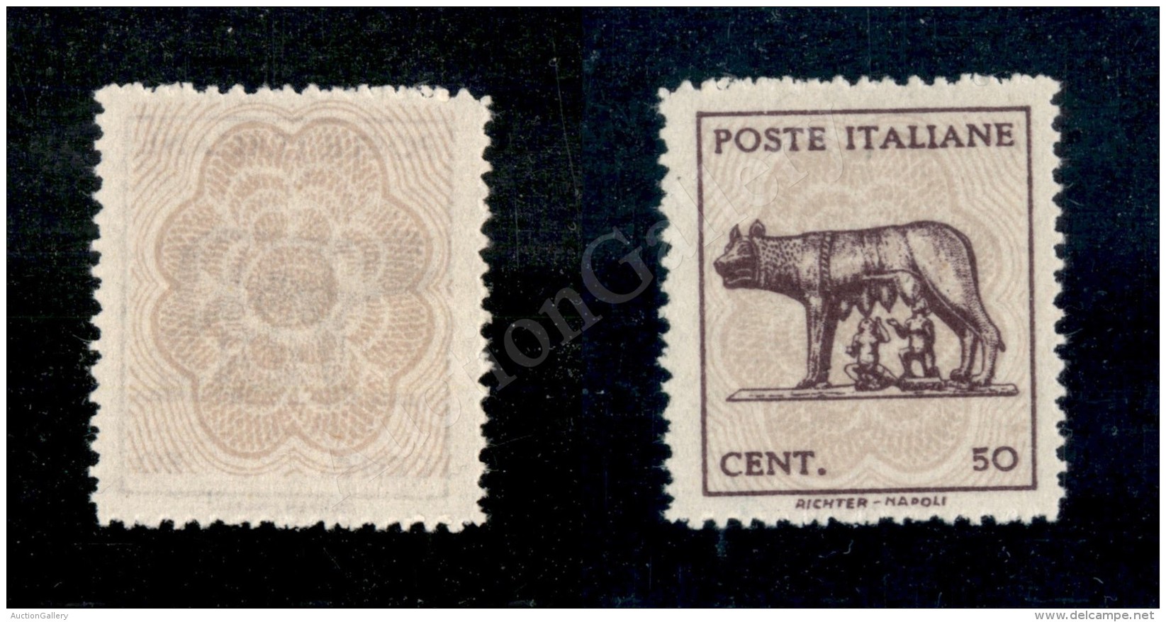 1944 - 50 Cent (515Ak) Con Stampa Recto Verso Del Fondo Di Sicurezza (150) - Andere & Zonder Classificatie