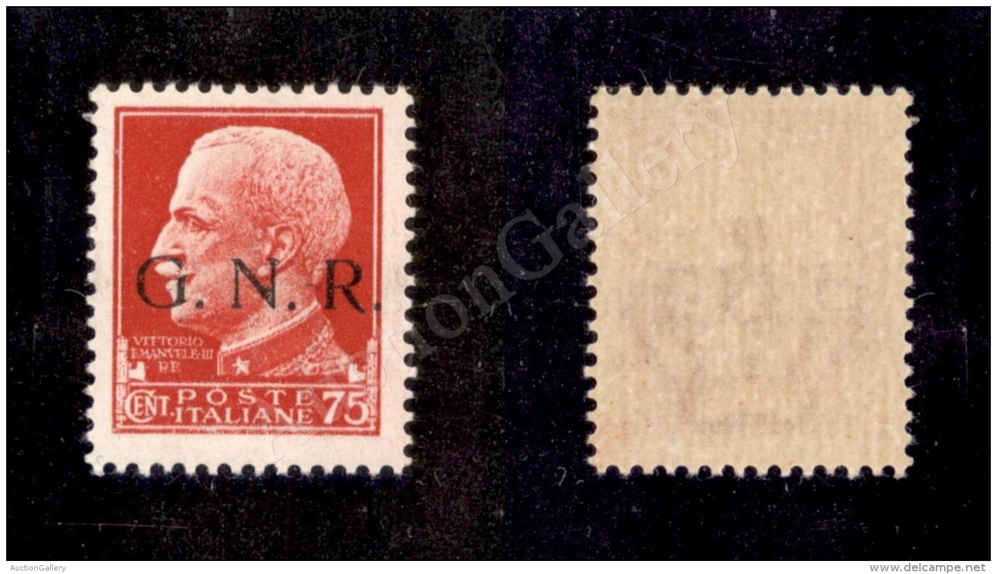 1943 - GNR Brescia - 75 Cent (478/I) Nuovo Con Gomma Integra - Molto Bello (300) - Andere & Zonder Classificatie