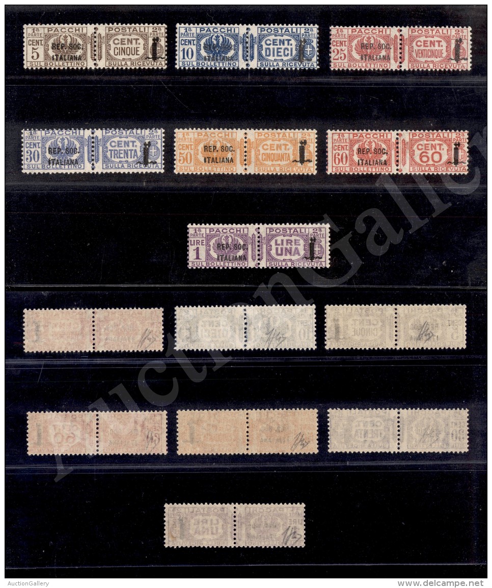 1944 - Pacchi Postali - Soprastampa Corta (36a/42a) - 7 Valori Nuovi Con Gomma Integra (875) - Autres & Non Classés