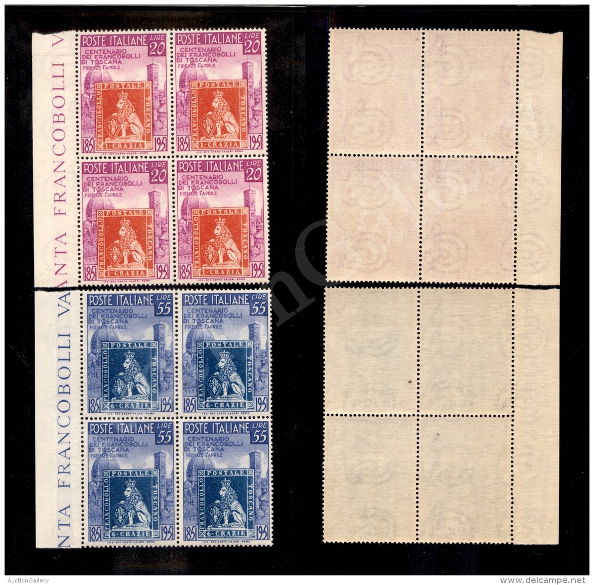 1951 - Toscana (653/654) - Serie Completa In Quartine - Gomma Integra (250) - Other & Unclassified