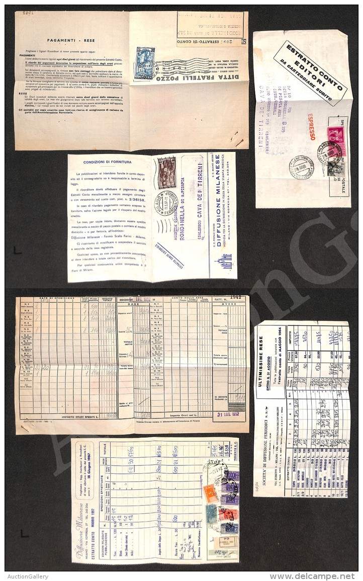 1957/1964 - Tre Estratti Conto Del Periodo Con Diverse Affrancature (638 - 640 - 899 + 35 Espressi) - Cert. Carraro - Autres & Non Classés
