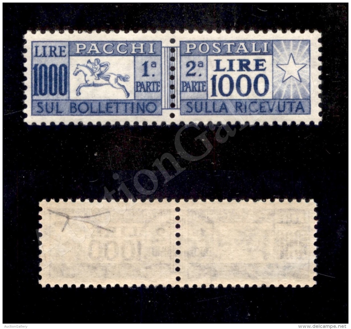 1954 - Cavallino - 1000 Lire (81 - Pacchi Postali) Nuovo Con Gomma Integra - Molto Bello E Ben Centrato - Bottacchi... - Andere & Zonder Classificatie