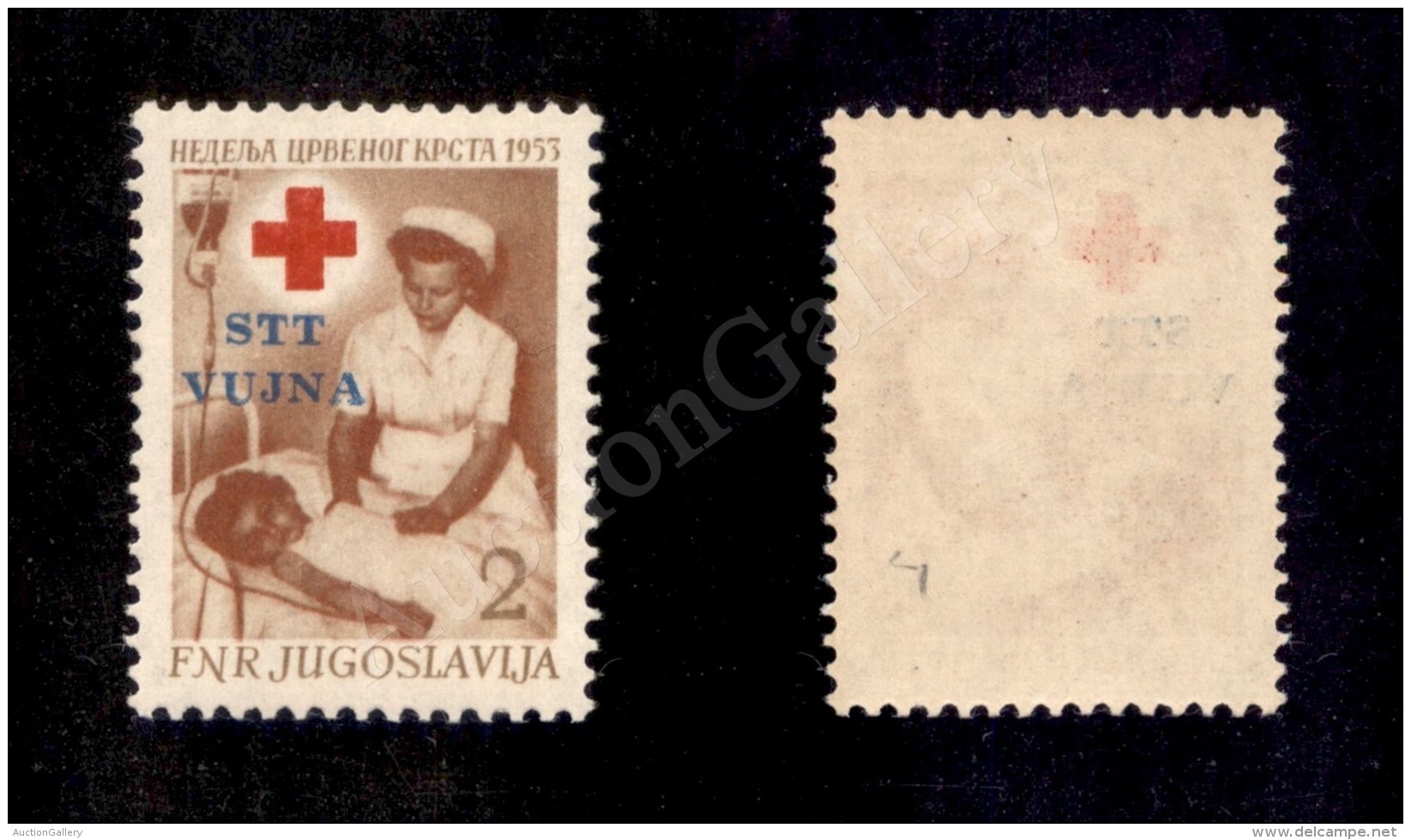 1953 - 2 Din (93a) Con Doppia Croce - Nuovo Con Gomma  Integra - Cert. Zrinjscak (250) - Otros & Sin Clasificación
