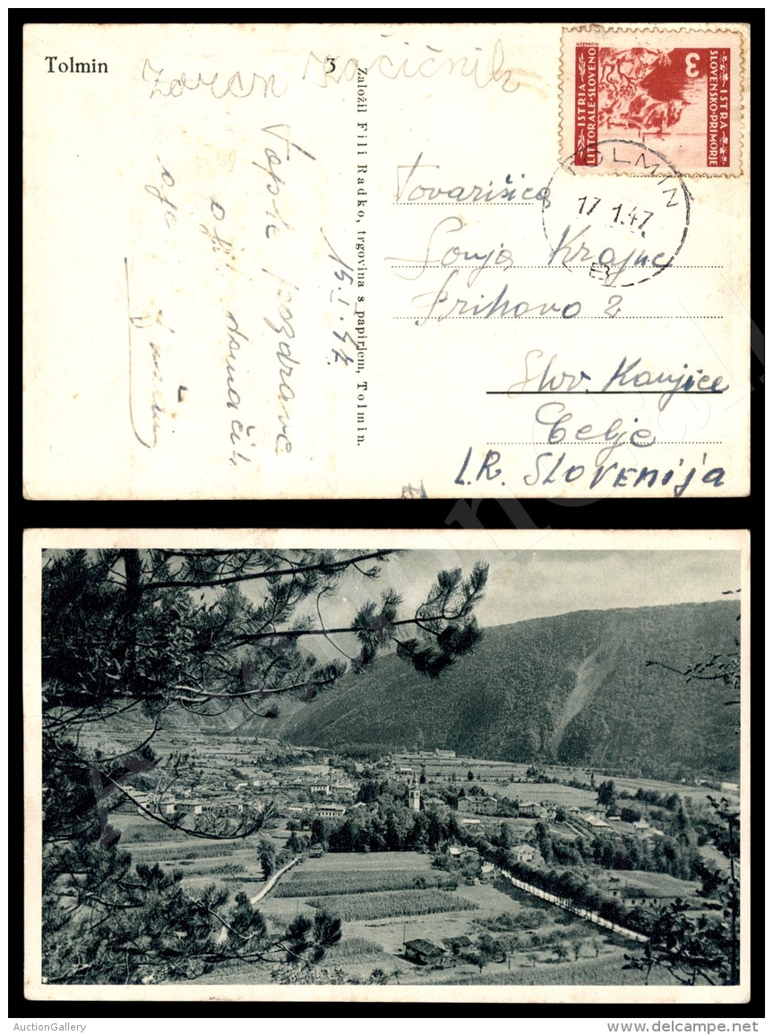 3 Din (65) Su Cartolina Da Tolmin Del 17.1.47 (400) - Andere & Zonder Classificatie