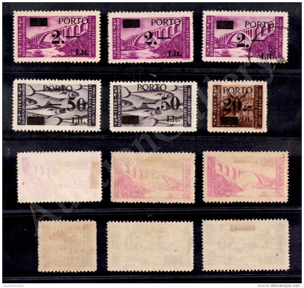 1945/1946 - Segnatasse - Tassello I (6 + 7 + 6A + 7A) + Tassello II (5 + 6 + 7) - Sei Valori Nuovi Con Gomma + Uno... - Autres & Non Classés