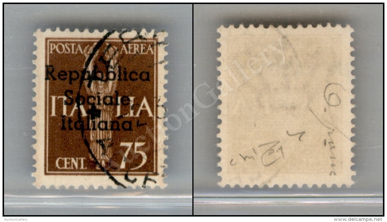 1944 - 75 Cent (14) Usato - Cert. Raybaudi (300) - Andere & Zonder Classificatie