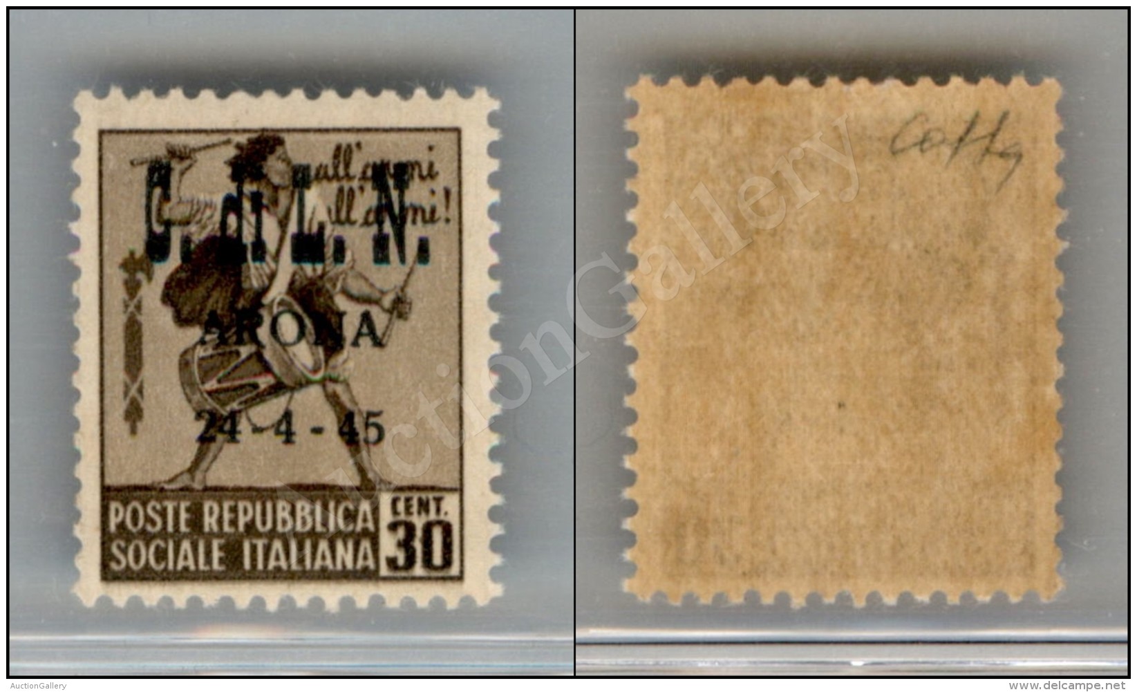 1945 - 30 Cent (17) Nuovo Con Gomma Integra - Cert. Colla (3.500) - Autres & Non Classés