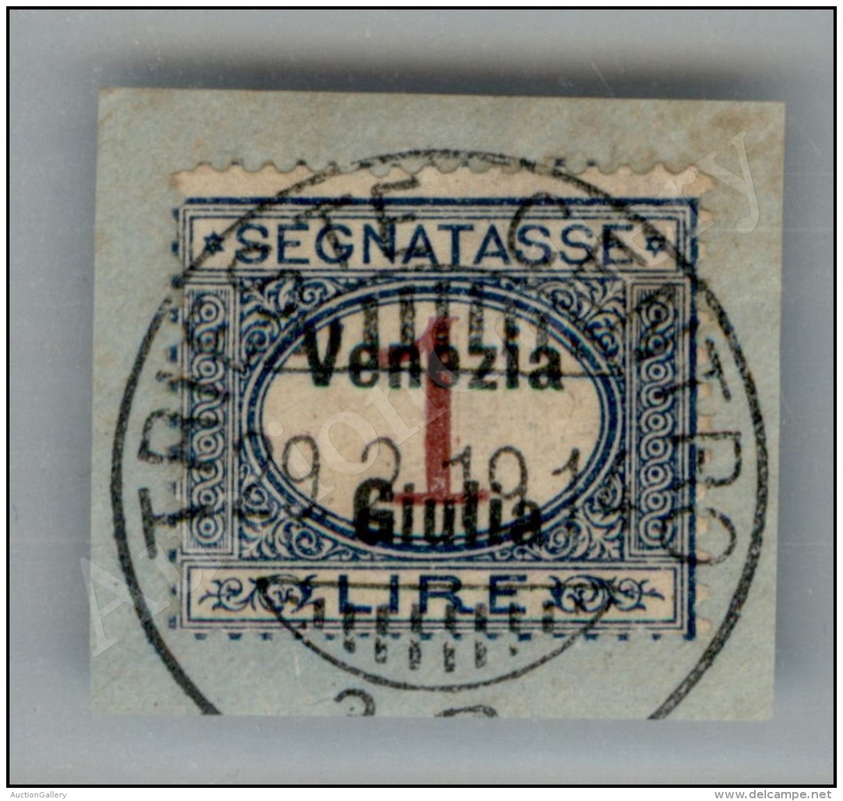 1918 - 1 Lira (7 - Segnatasse) Su Frammento (1.100+) - Other & Unclassified