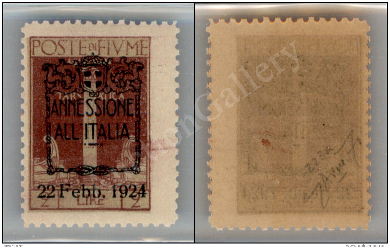 1924 - 2 Lire Bruno Carminio (223a) Nuovo Con Gomma Integra - Avanzo (1.125) - Sonstige & Ohne Zuordnung