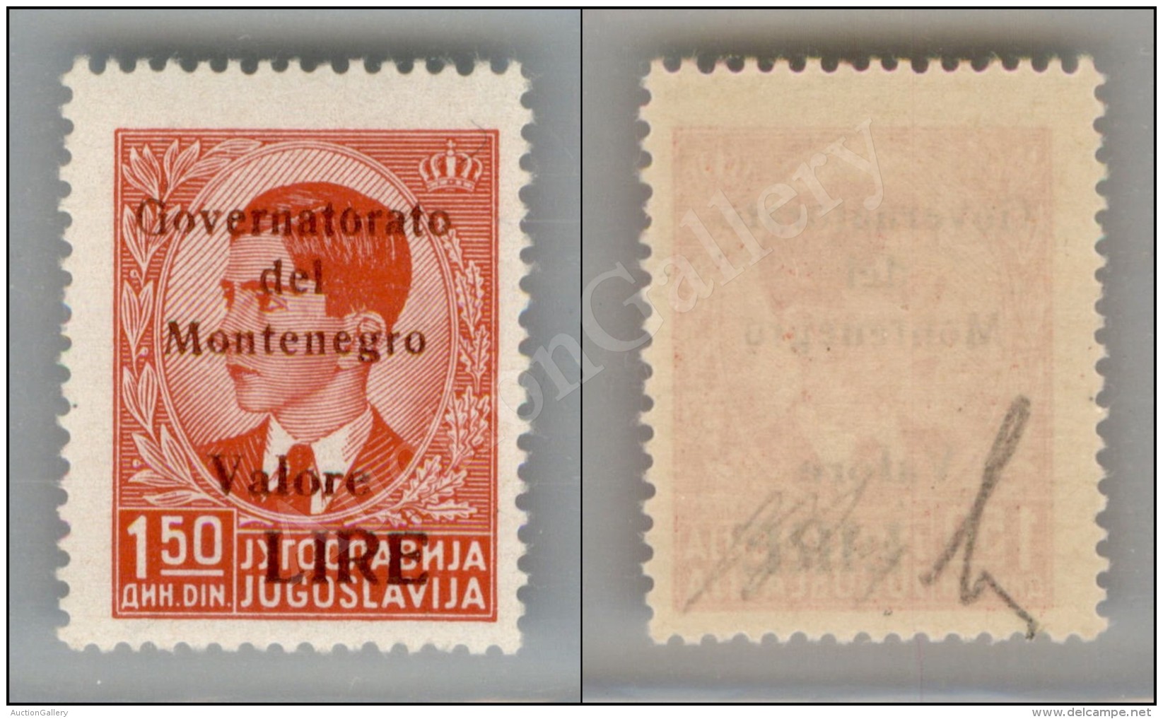 Montenegro - 1942 - 1,50 Din (51) Nuovo Con Gomma Integra (875) - Andere & Zonder Classificatie