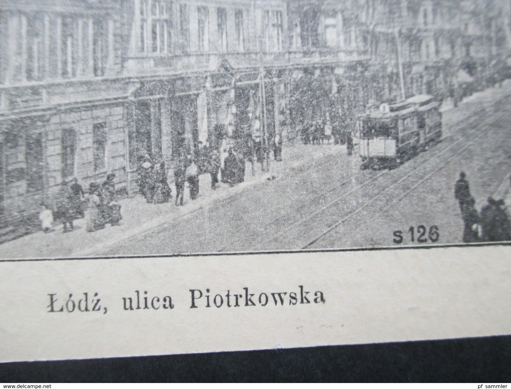 Feldpost 1. WK Ansichtskarte Lodz, Ulica Piotrkowska. Straßenbahn. Ca. 1916 Polen Als Besetzes Gebiet - Polonia