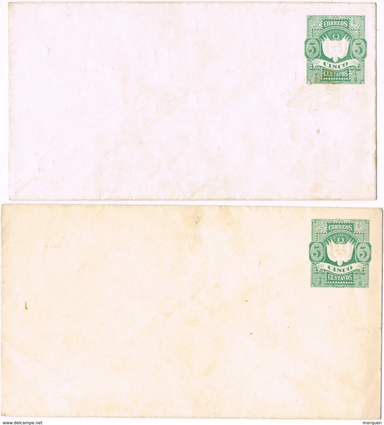 24545. Dos Entero Postal Diferentes 5 Ctvos BOLIVIA * - Bolivia