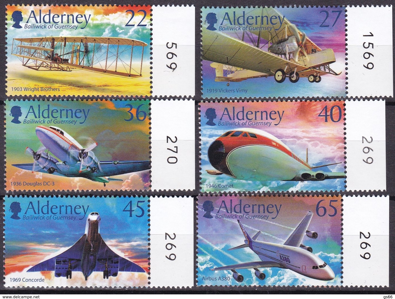 Alderney 2003, 206/11, 100 Jahre Motorflug, 100 Years Of Flying.  MNH ** - Alderney