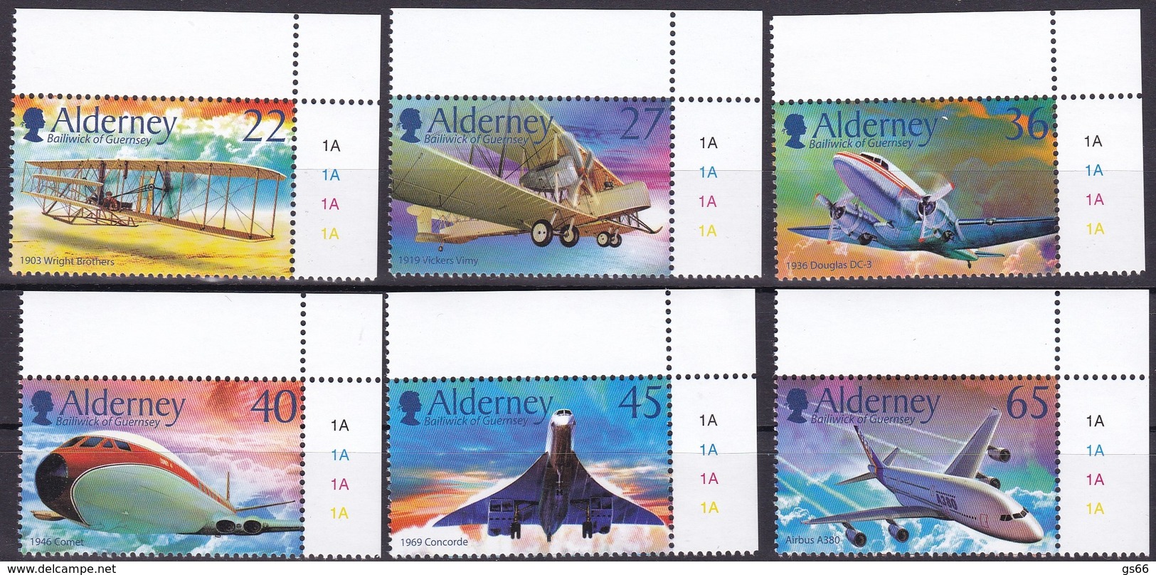 Alderney 2003, 206/11, 100 Jahre Motorflug, 100 Years Of Flying.  MNH ** - Alderney