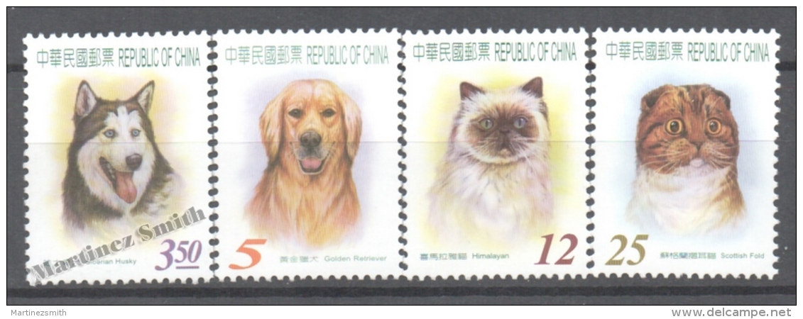 Formosa - Taiwan 2005 Yvert 2933-36, Definitive. Fauna. Pets - MNH - Neufs