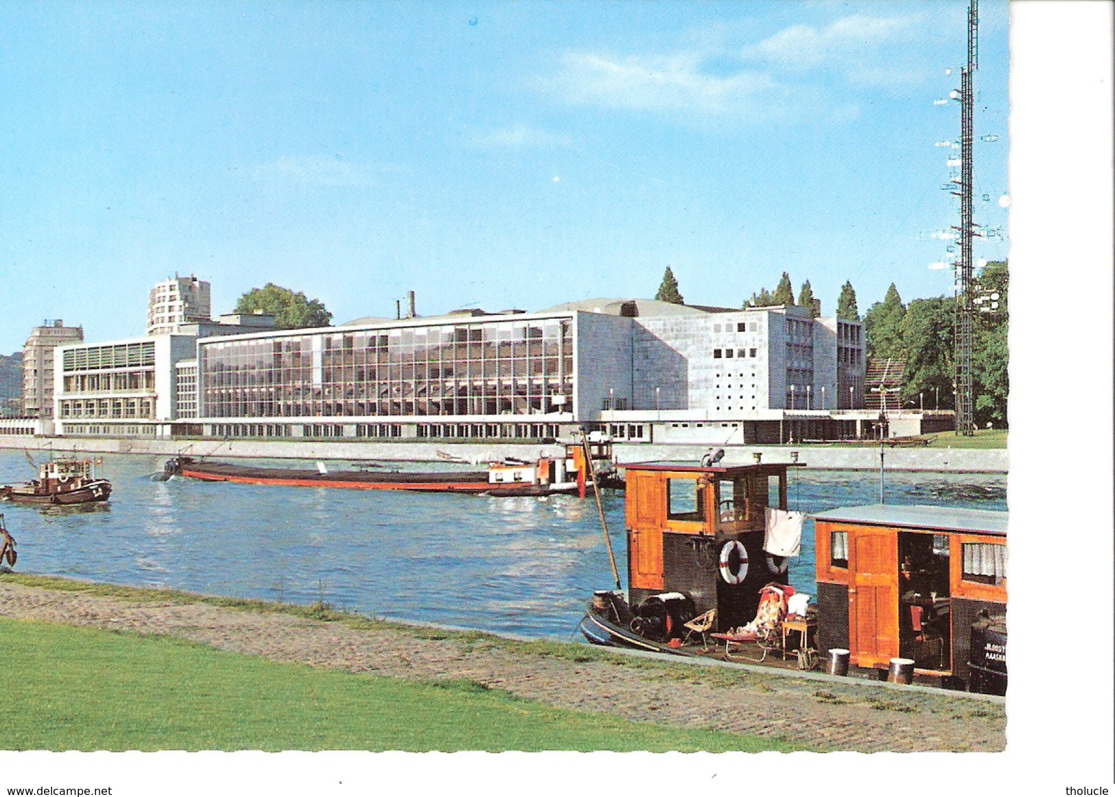 Liège-Luik-Lüttich-+/-1960--Palais Des Congrès-Bateaux-Péniche-Remorqueur Sur La Meuse - Liege