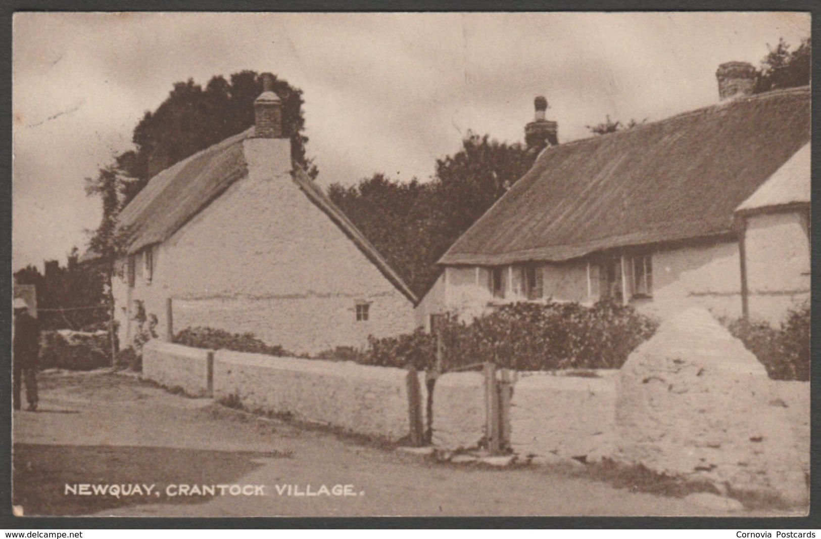Crantock Village Near Newquay, Cornwall, 1920 - Heppenstall Postcard - Other & Unclassified