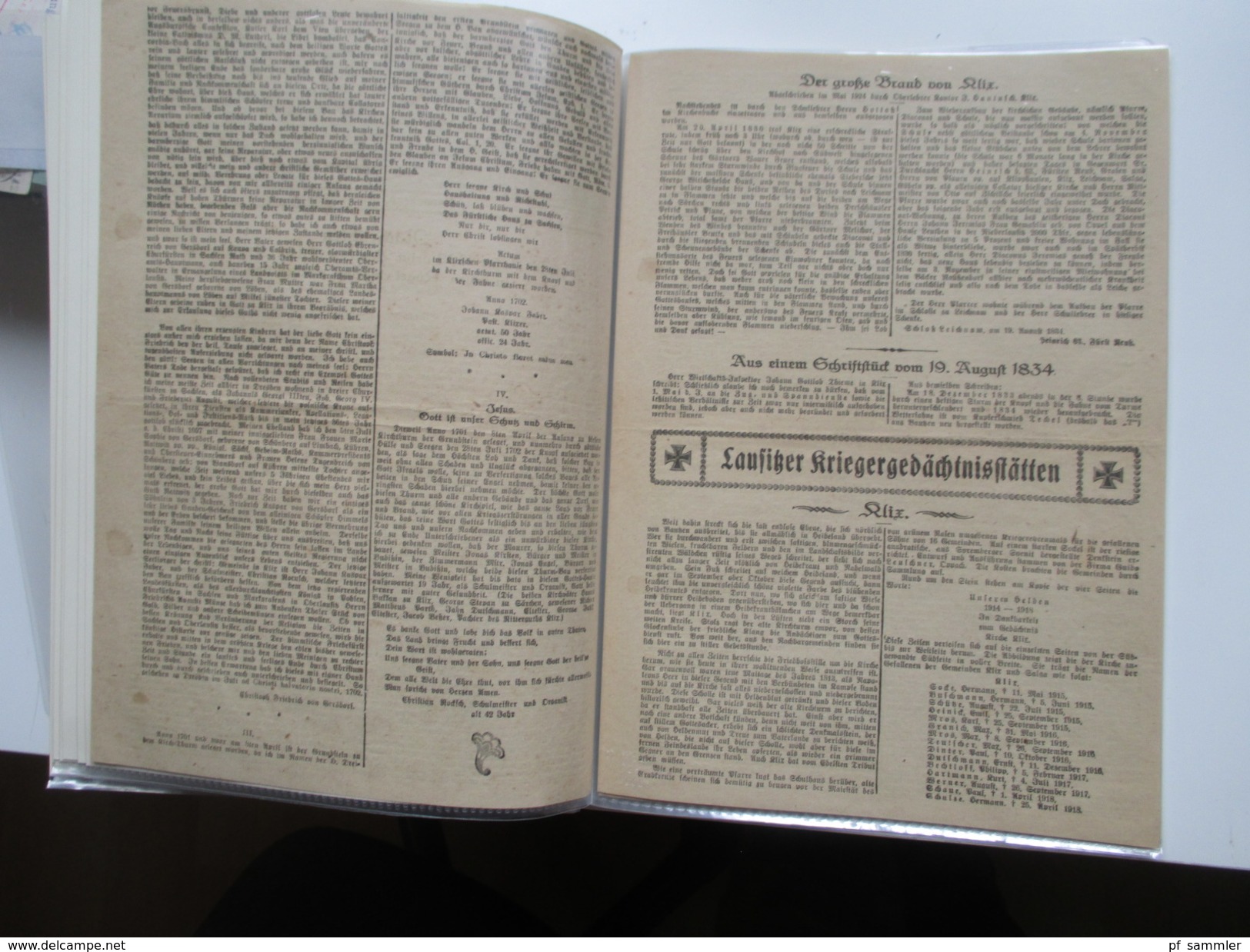 Klix (Sachsen) Heimatsammlung 13 Ansichtskarten / PK ab 1919. Alte Zeitung Heimatklänge von 1924. Interessant?!