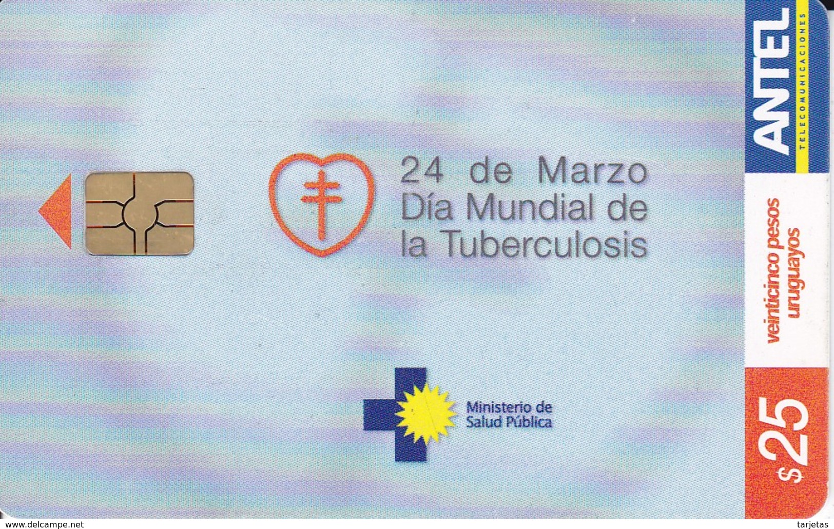 Nº 277 TARJETA DE URUGUAY DEL DIA MUNDIAL DE LA TUBERCULOSIS - Uruguay