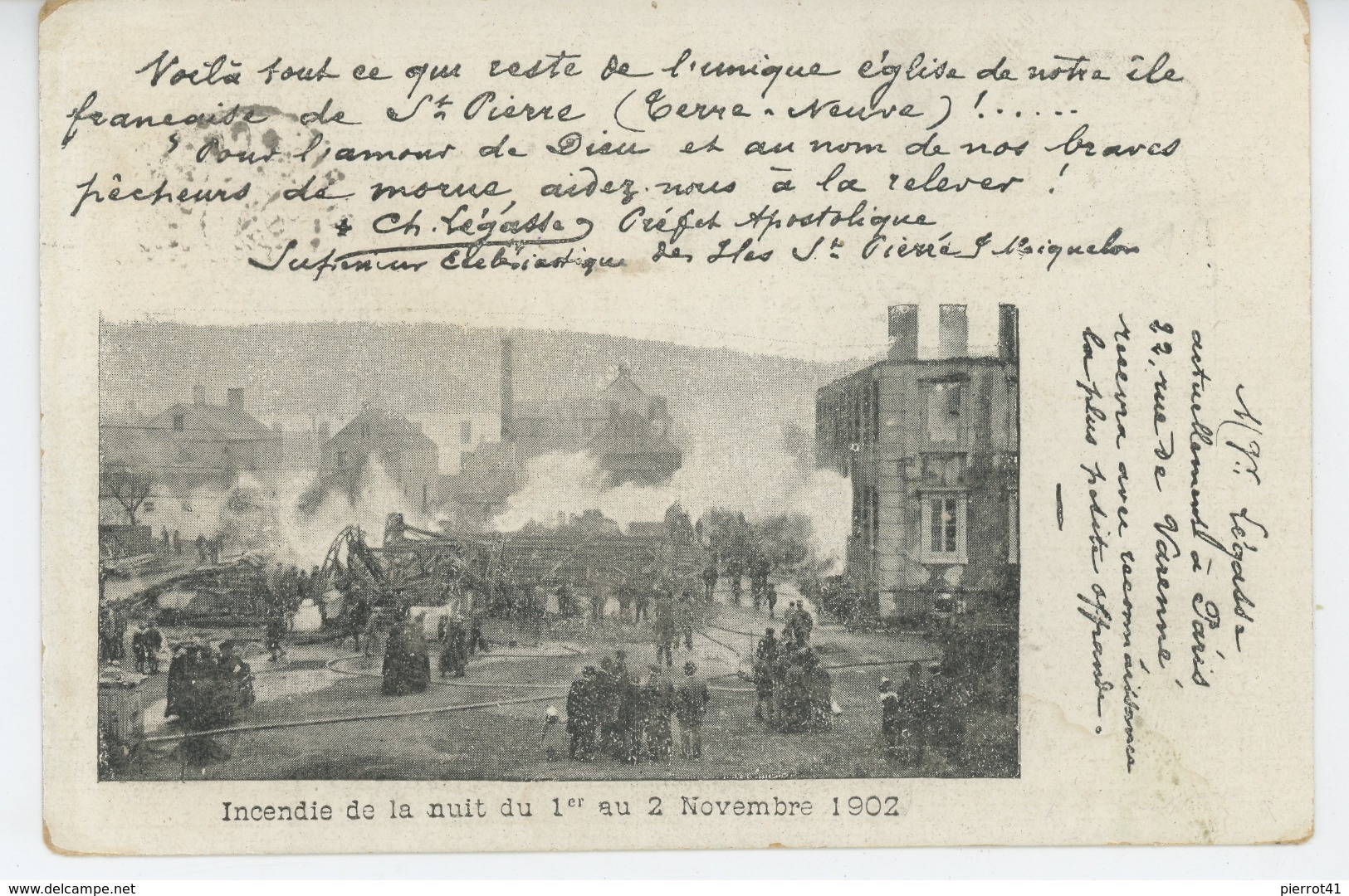 SAINT PIERRE ET MIQUELON - Incendie De La Nuit Du 1er Au 2 Novembre 1902 - Saint-Pierre-et-Miquelon