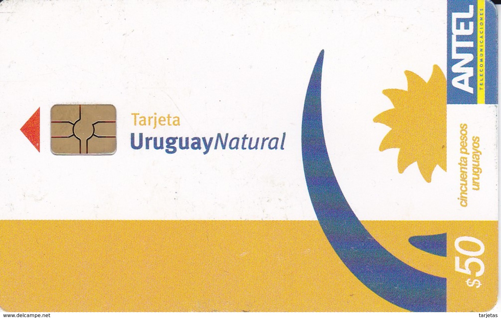 Nº 307 TARJETA DE URUGUAY NATURAL 50$ - Uruguay