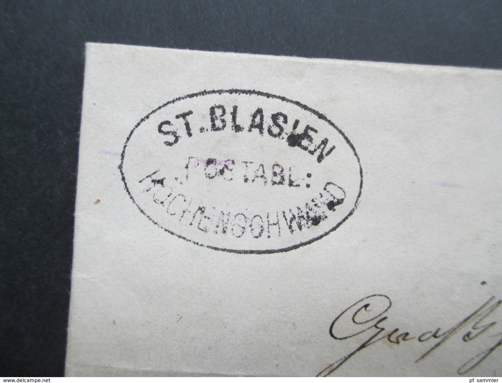 Altdeutschland Bden 1867 St. Blasien Stempel: St. Blasien Postablage Höchenschwald. Seltener Stempel! Faltbrief - Covers & Documents