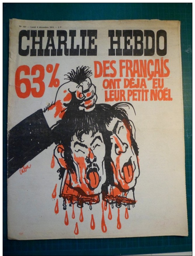 Charlie Hebdo N°107 1972 - Bon état - 63% Des Français Ont Déjà Eu Leur Noël - 1950 à Nos Jours