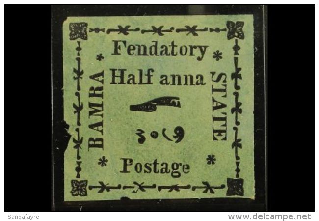 BAMRA Circa 1890 &frac12;a Black On Bluish Grey Cut-out From Postal Stationery Envelope With "Fendatory" Error.... - Autres & Non Classés