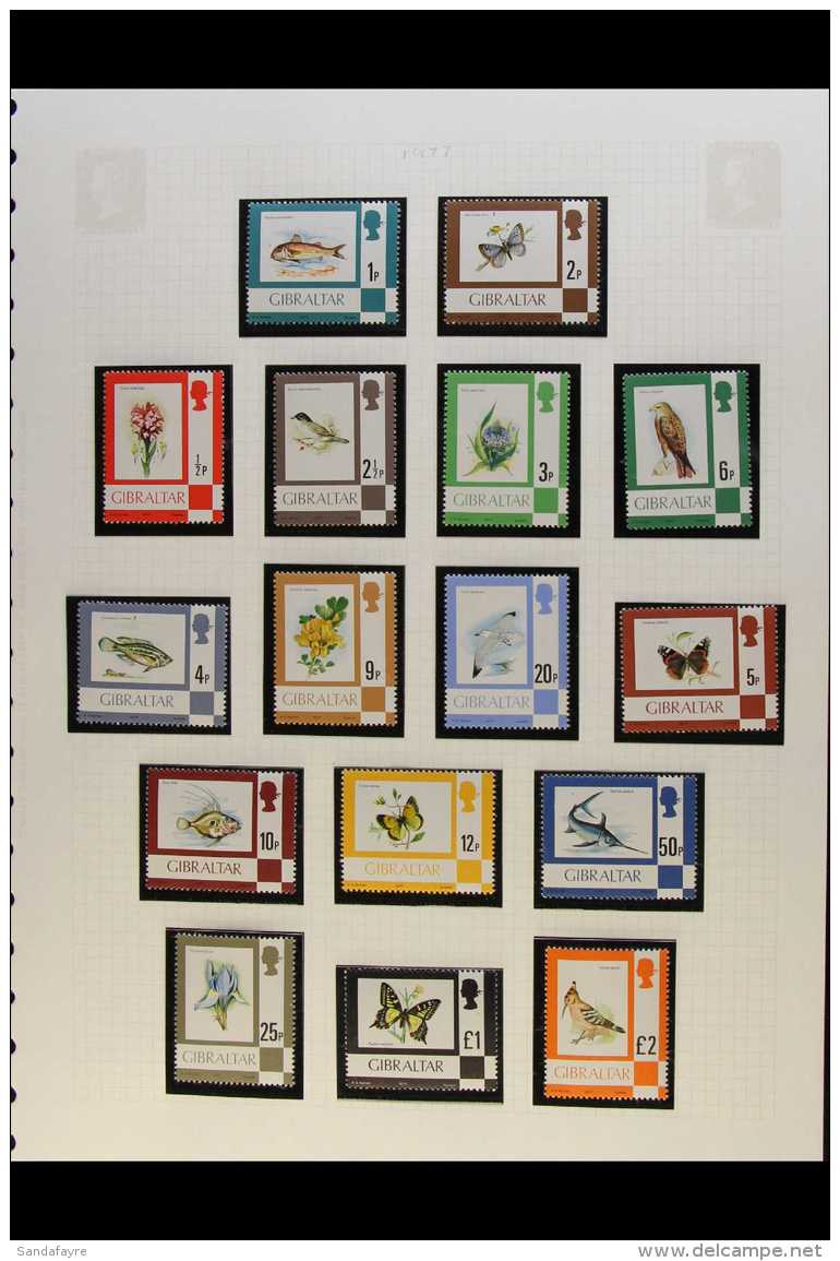 1974-1982 COMPLETE NEVER HINGED MINT COLLECTION In Hingeless Mounts On Leaves, All Different, Inc 1977-82 Defins... - Gibraltar