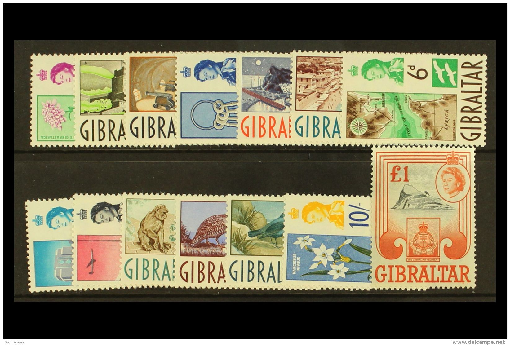 1960-62 Definitive Set, SG 160/173, Never Hinged Mint. (14) For More Images, Please Visit... - Gibraltar