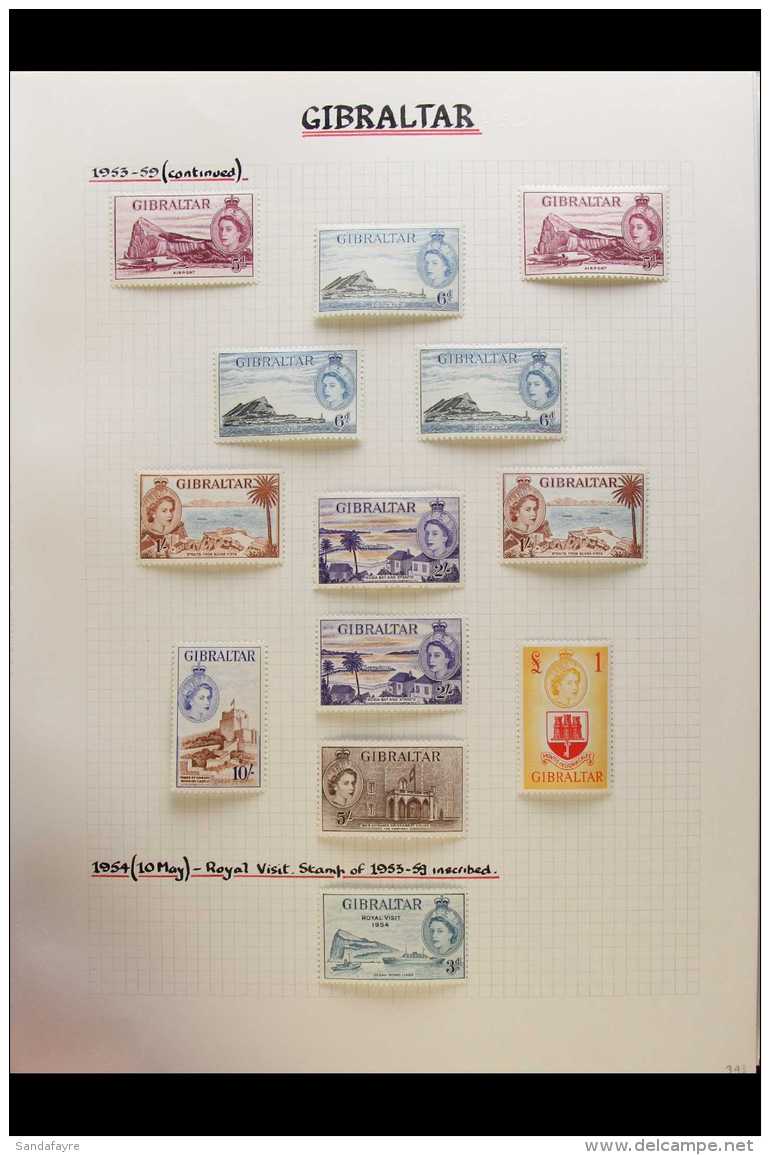 1953-1992 COMPREHENSIVE SUPERB MINT COLLECTION In An Album, All Different, Seems To Be COMPLETE (less Booklet... - Gibraltar