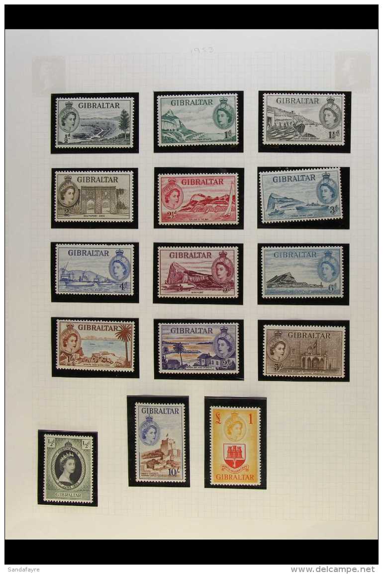 1953-1973 COMPLETE VERY FINE MINT COLLECTION In Hingeless Mounts On Leaves, All Different, Inc 1953-59 &amp;... - Gibraltar