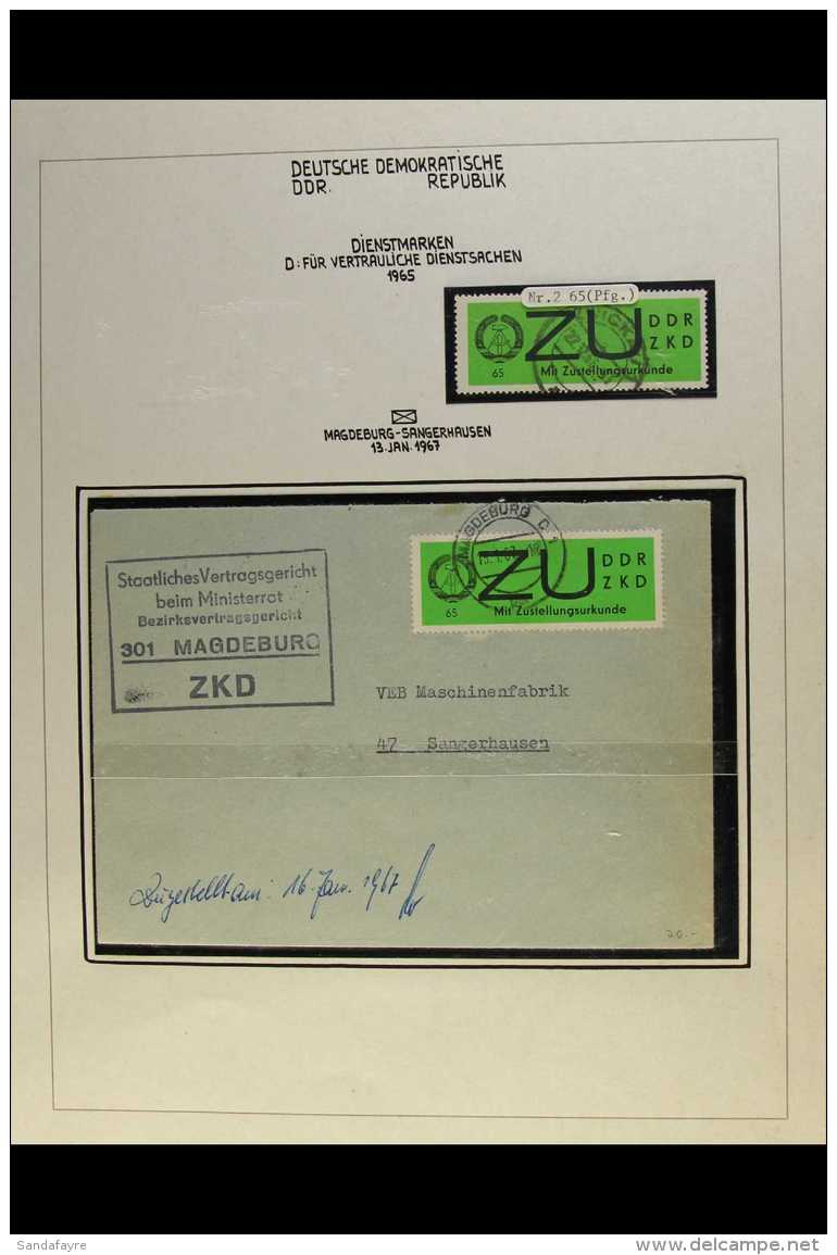 OFFICIALS 1965-67. A Neatly Presented Selection That Includes DIENSTSACHEN 1965 (Apr) 20pf (x2, One On Piece &amp;... - Andere & Zonder Classificatie