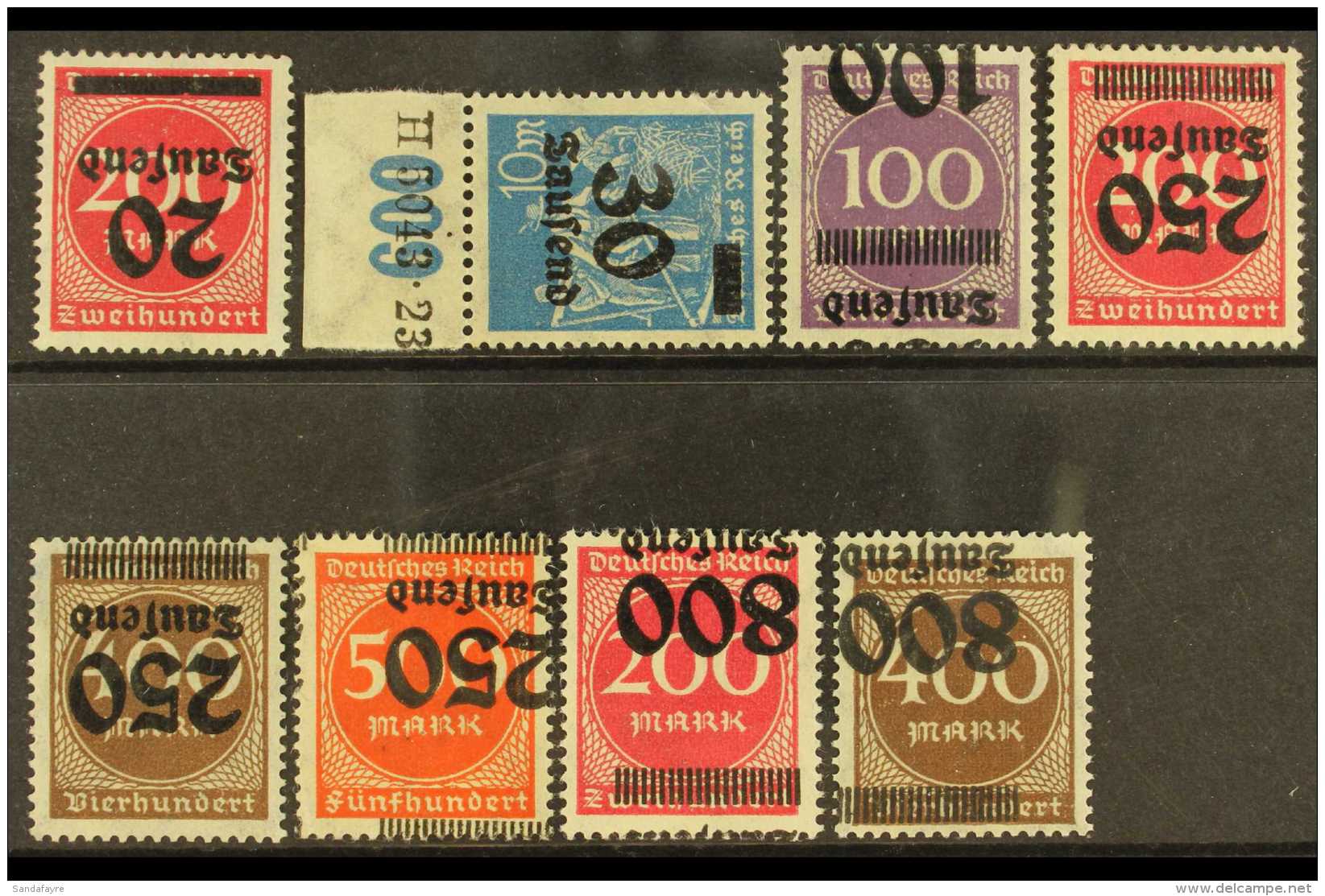 1923 INVERTED SURCHARGES. Fine Mint Group Of All Different Stamps With Inverted Surcharges, Comprising 20tsd On... - Autres & Non Classés