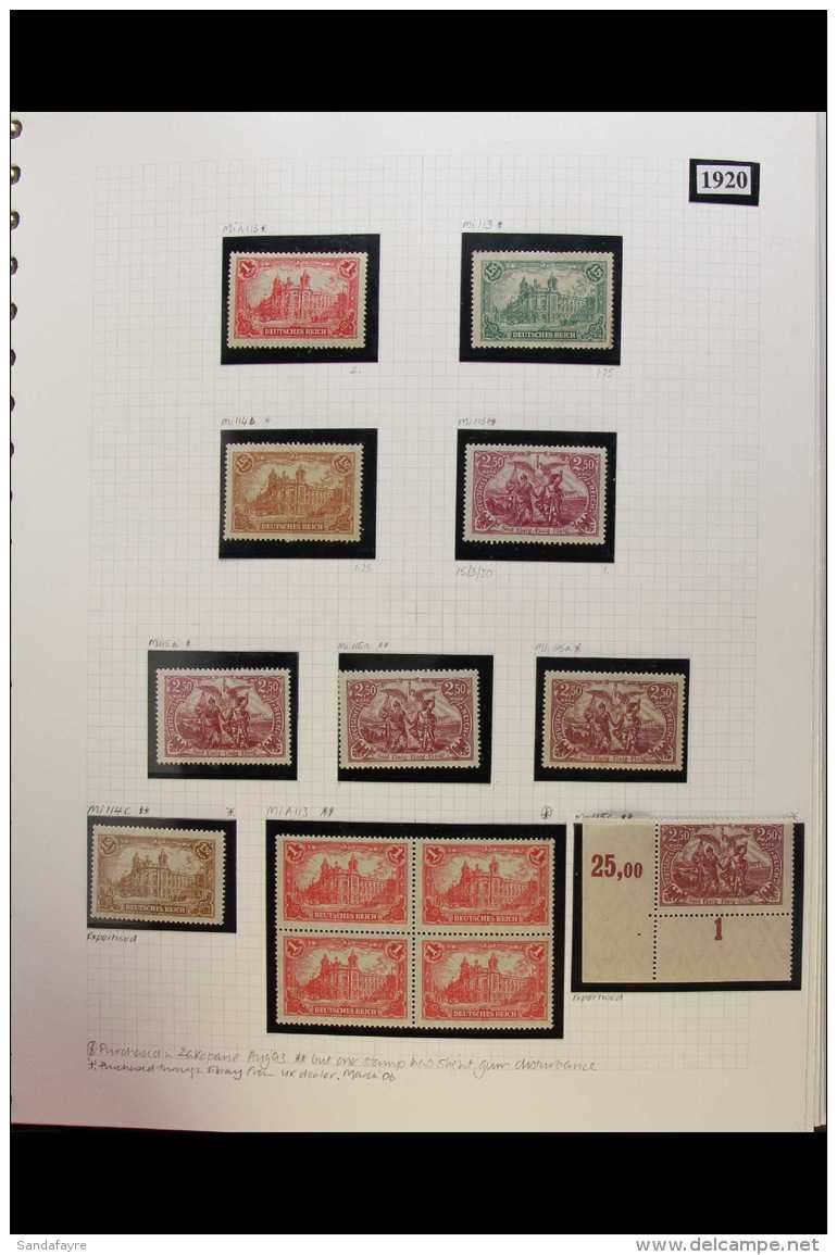 1919-1923 ATTRACTIVE COLLECTION In Hingeless Mounts Written Up In An Album, Usually Both Mint &amp; Used Examples... - Autres & Non Classés